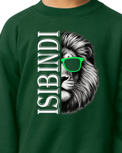 Isibindi Sweatshirt with Split Name and Lion