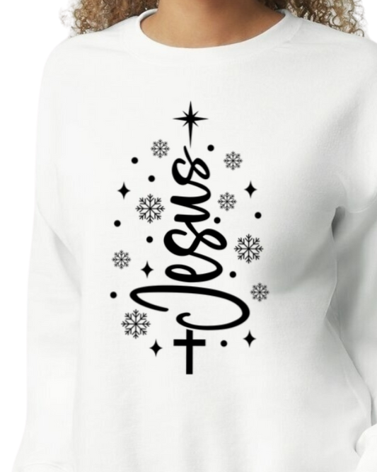 Jesus Christmas Tree Sweatshirt