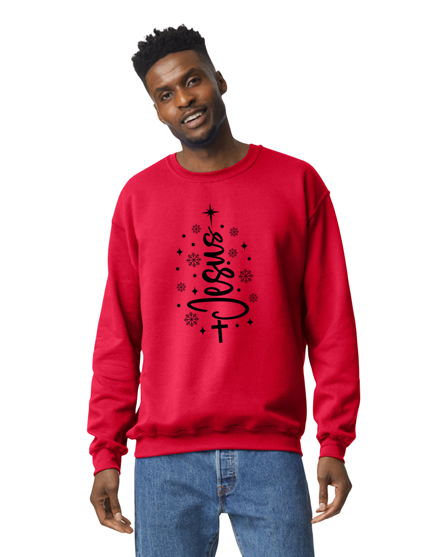 Jesus Christmas Tree Sweatshirt
