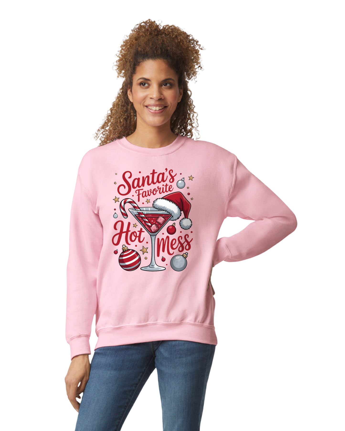 Santa's Favorite Hot Mess Christmas Sweatshirt