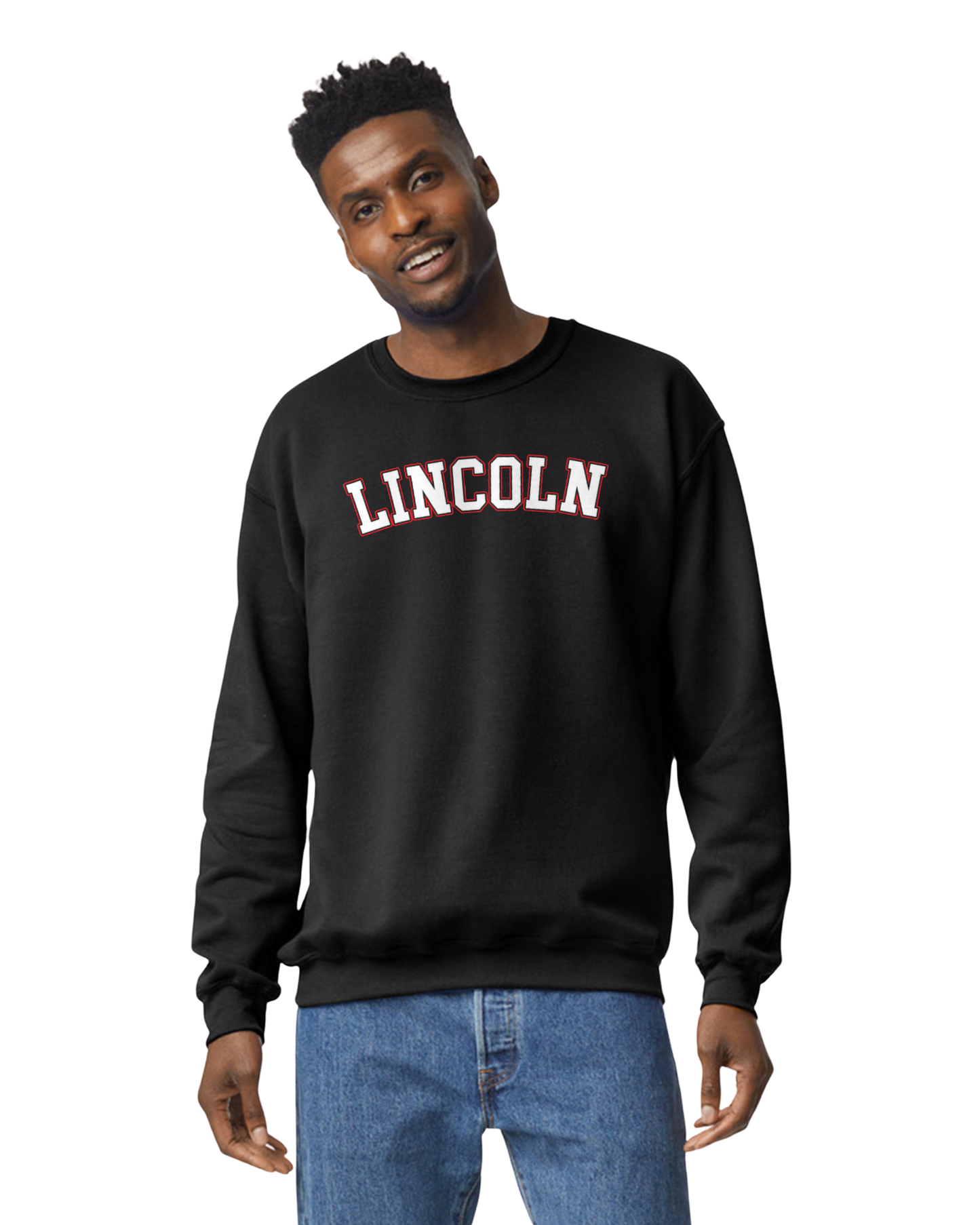 LINCOLN Block Letter Crew Neck Sweatshirt