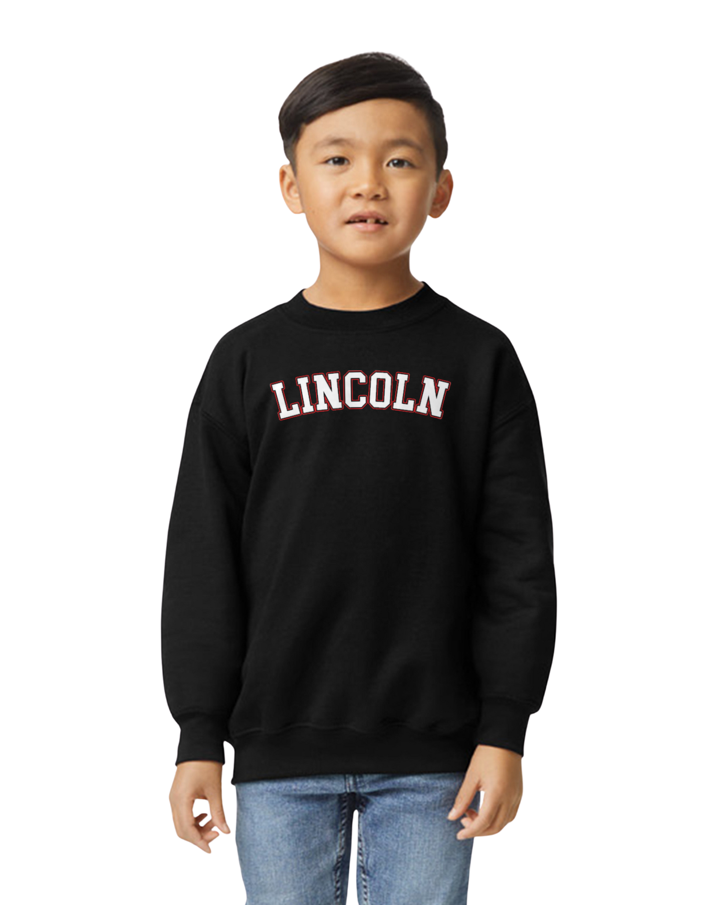 LINCOLN Block Letter Crew Neck Sweatshirt