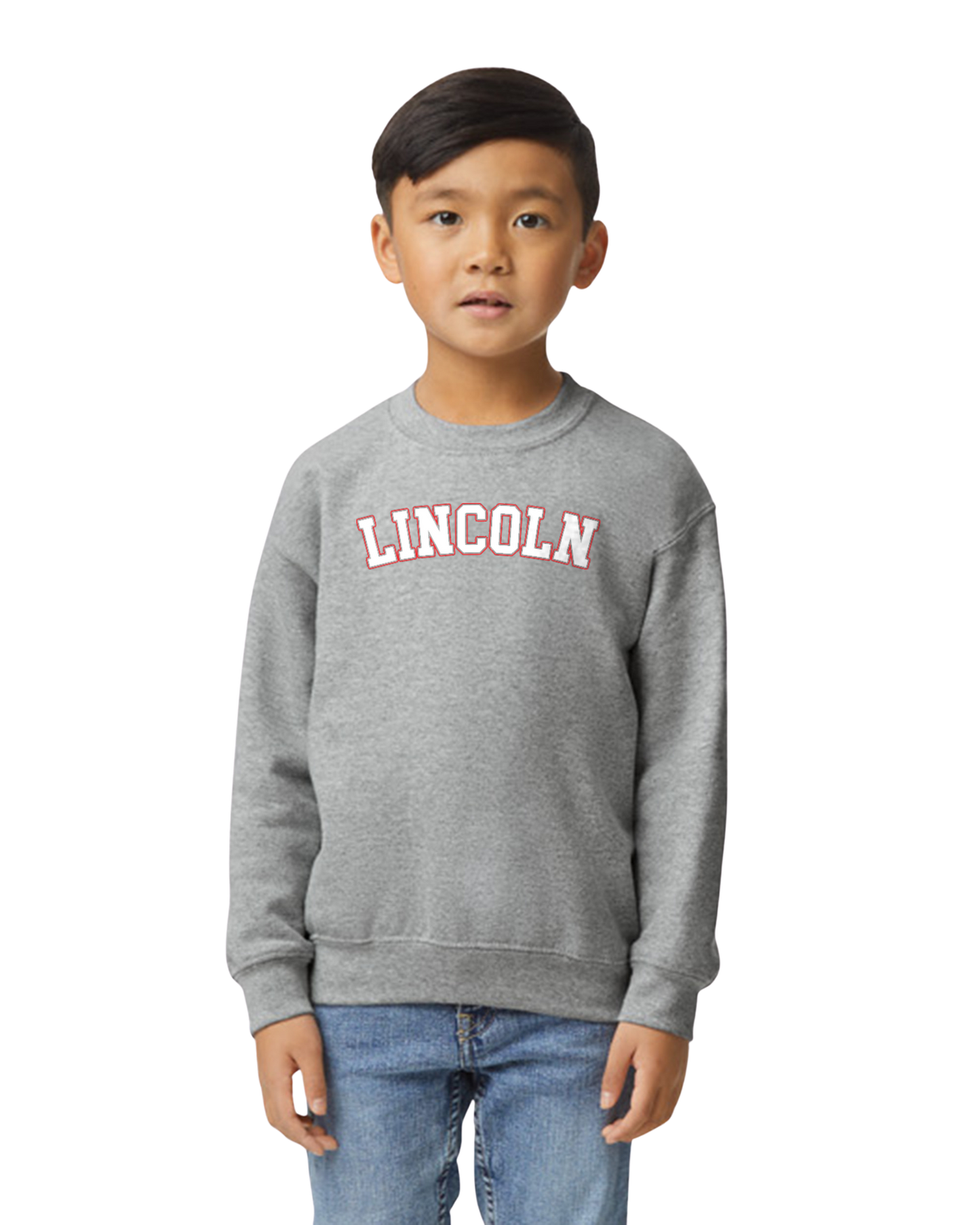 LINCOLN Block Letter Crew Neck Sweatshirt
