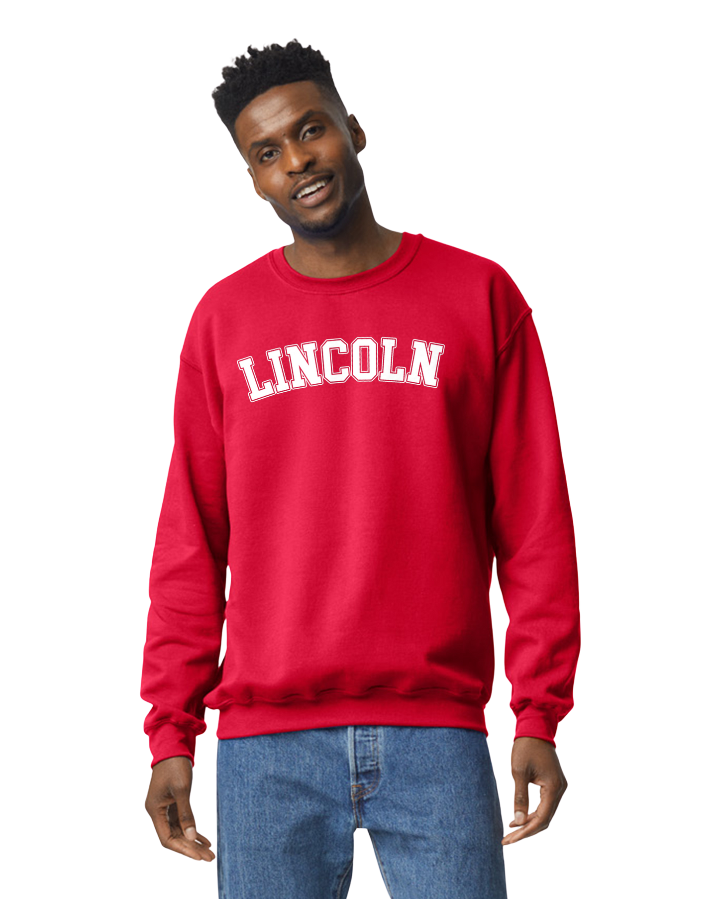 LINCOLN Block Letter Crew Neck Sweatshirt