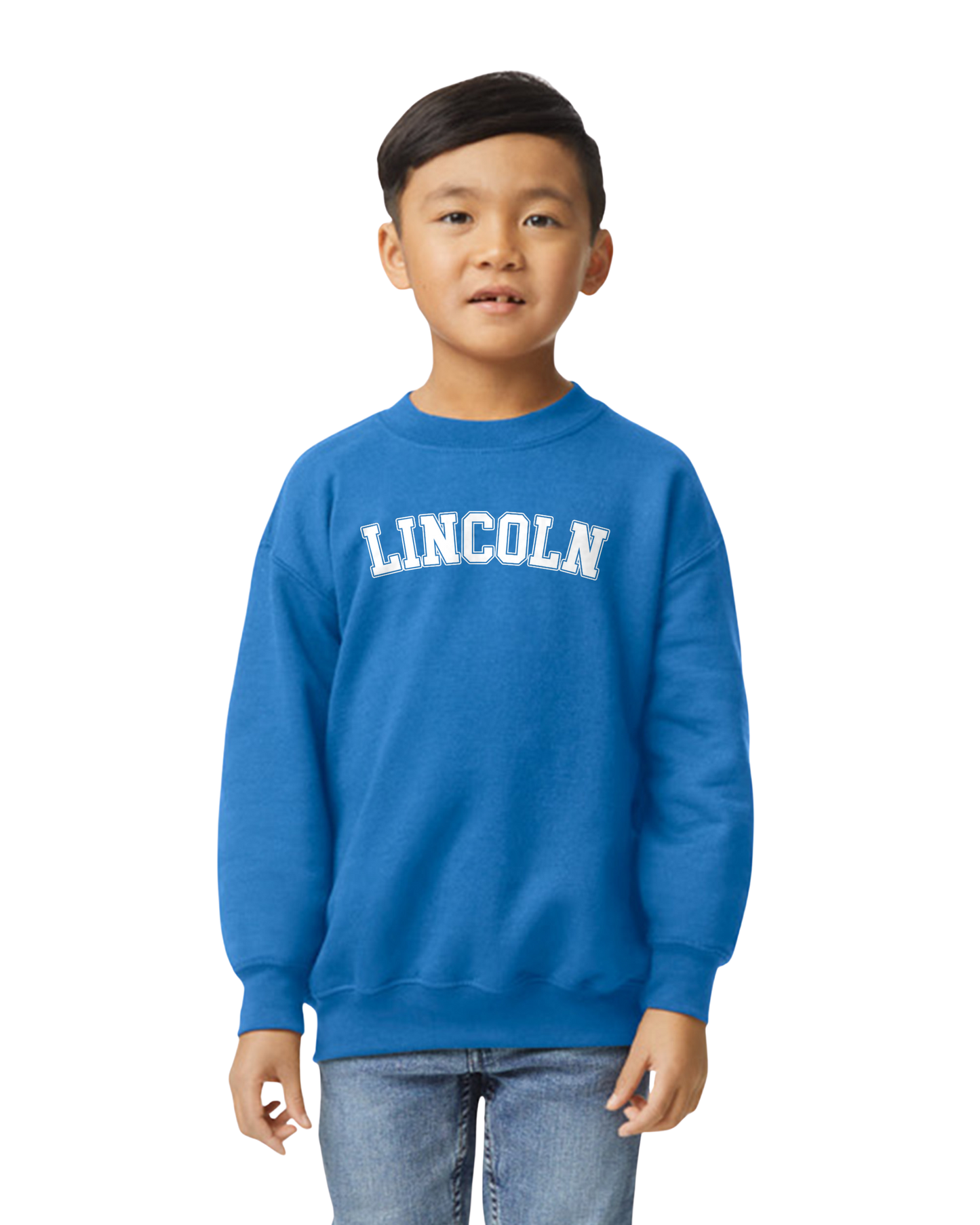 LINCOLN Block Letter Crew Neck Sweatshirt