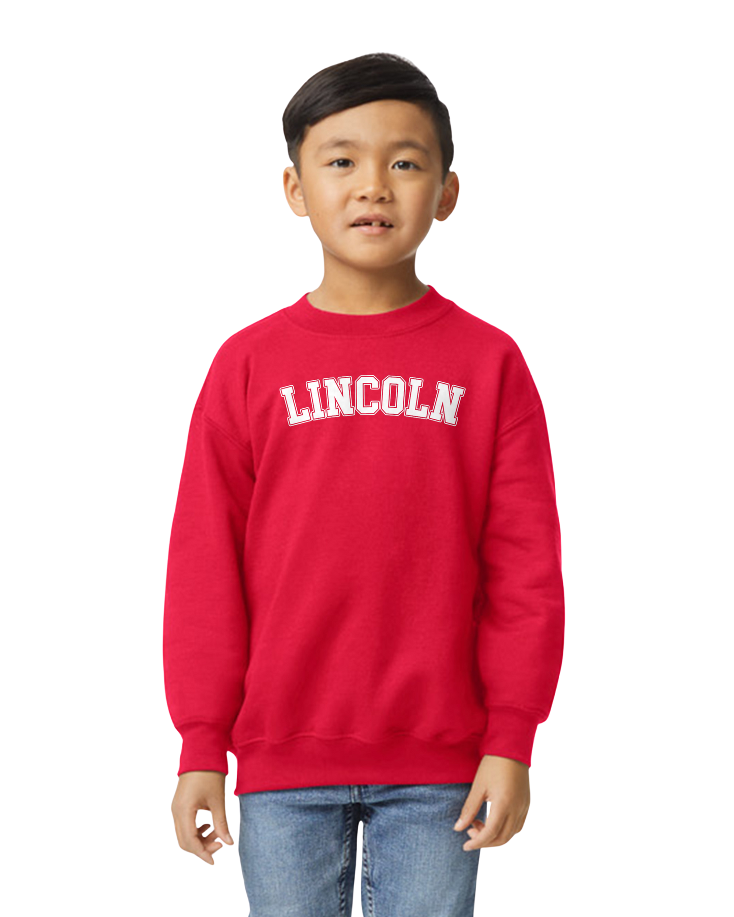 LINCOLN Block Letter Crew Neck Sweatshirt