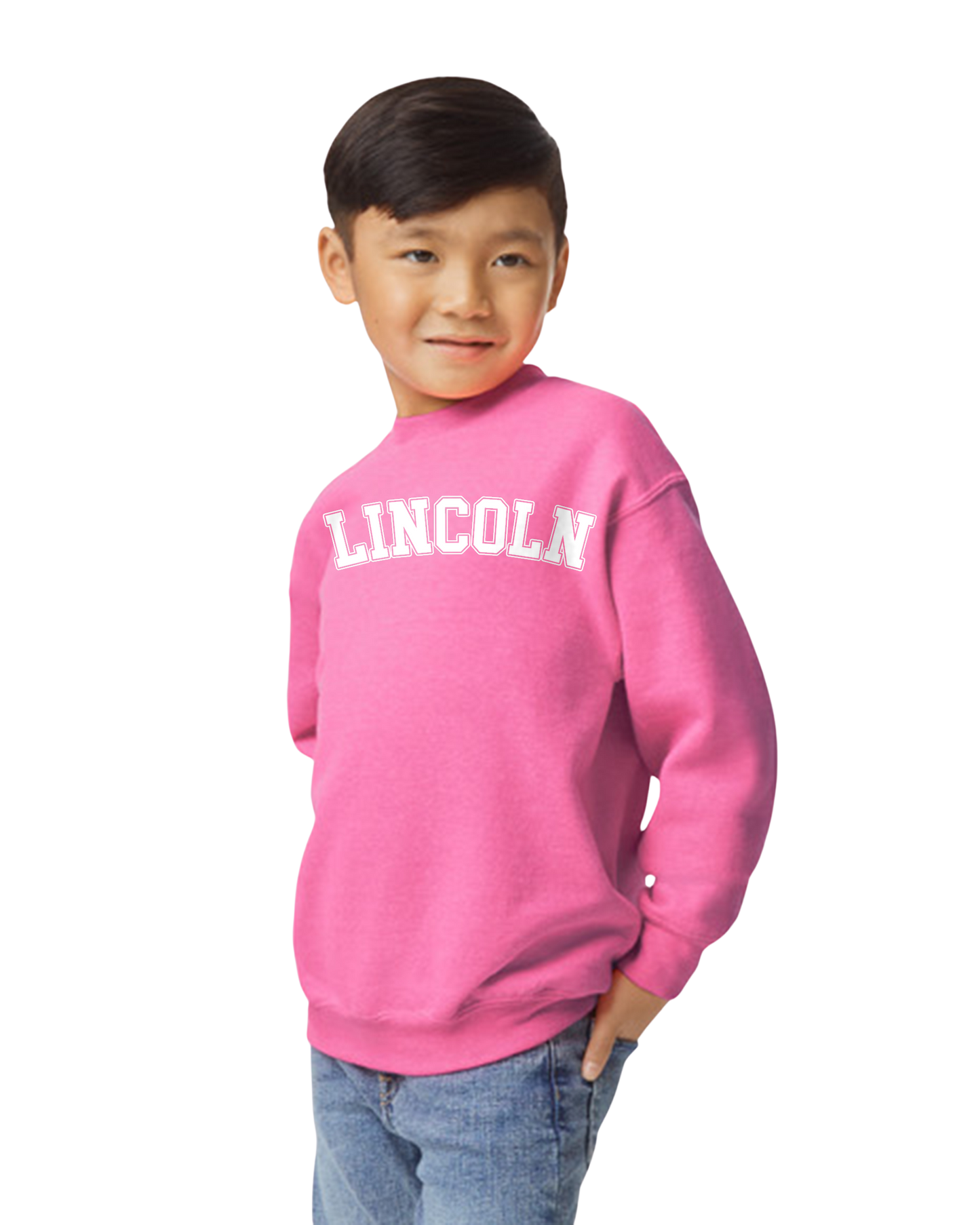 LINCOLN Block Letter Crew Neck Sweatshirt