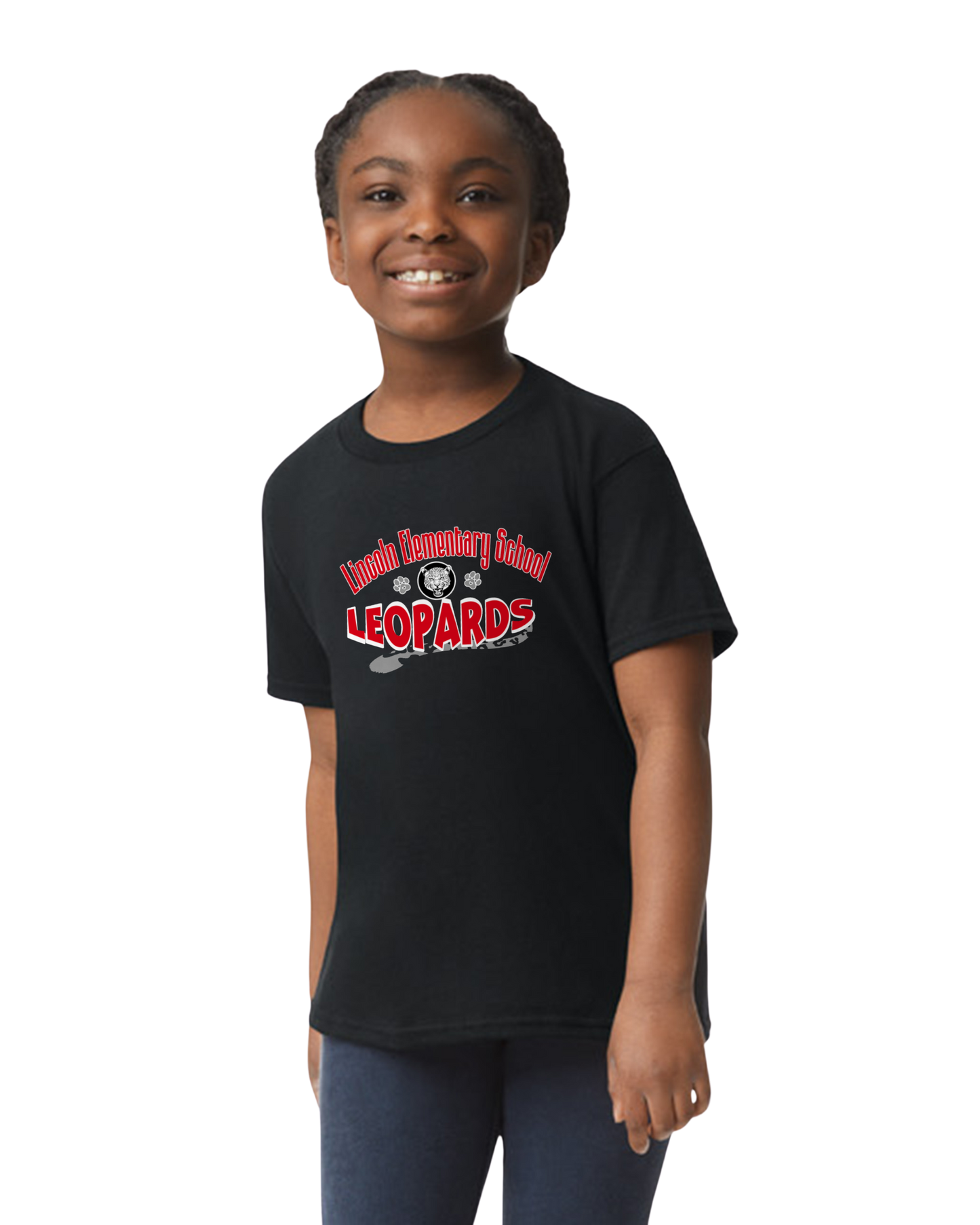 Youth Short Sleeve Lincoln Leopard T-shirt