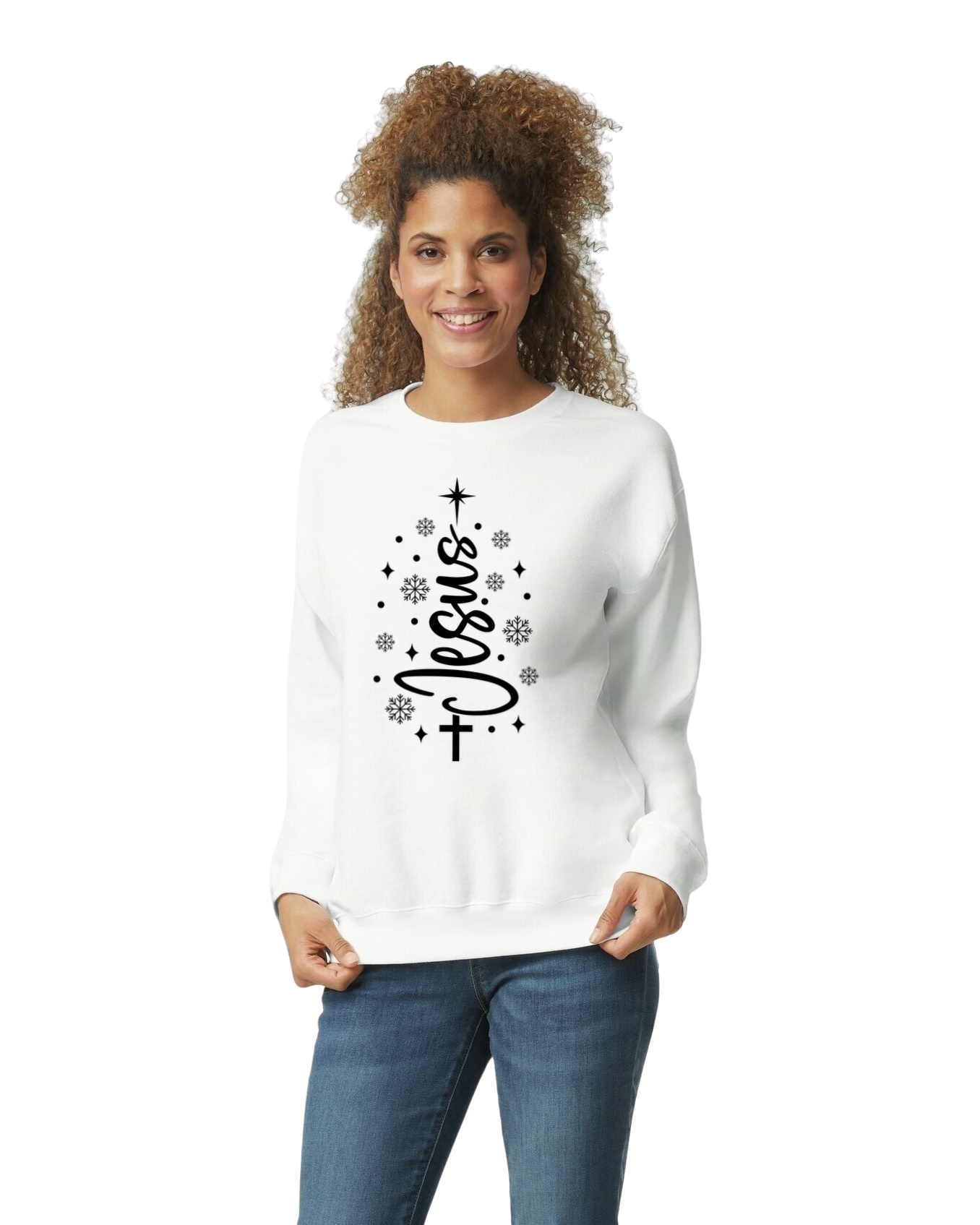 Jesus Christmas Tree Sweatshirt