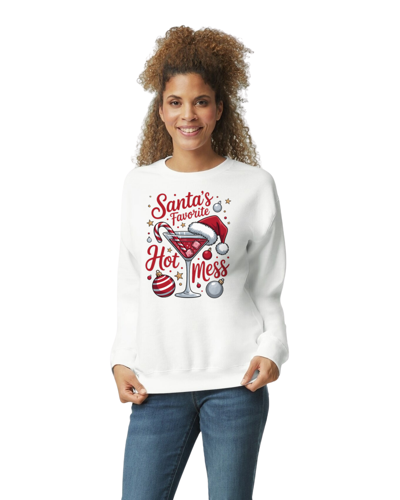 Santa's Favorite Hot Mess Christmas Sweatshirt