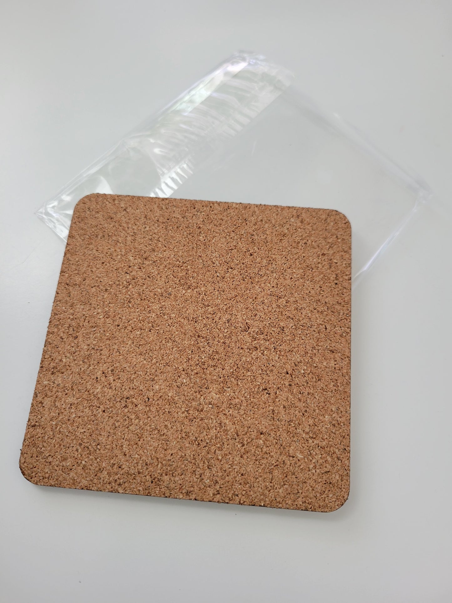 Coaster with cork backing